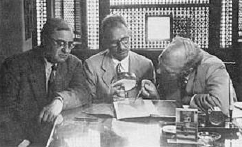 HC Peuch - Pahor Labib - Gilles Quispel at the Coptic Museum 1956